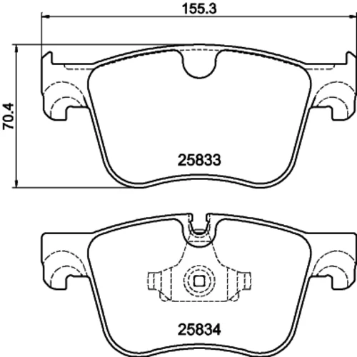 Sada brzdových platničiek kotúčovej brzdy 8DB 355 020-981 /HELLA/ - obr. 3