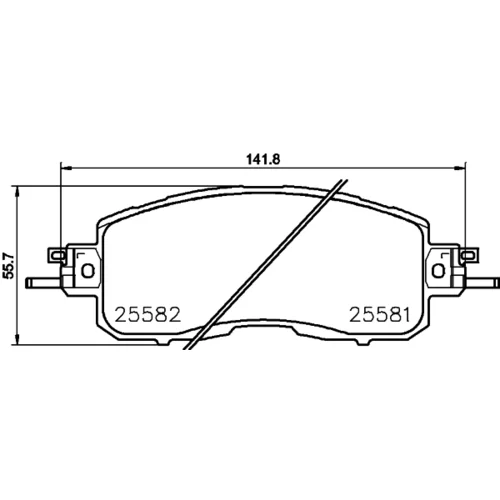 Sada brzdových platničiek kotúčovej brzdy 8DB 355 023-321 /HELLA/ - obr. 3