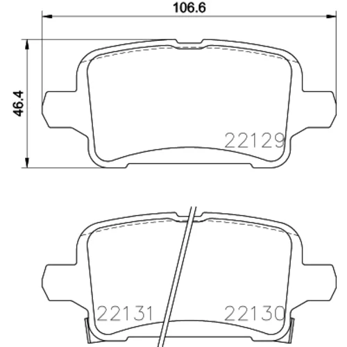 Sada brzdových platničiek kotúčovej brzdy 8DB 355 024-911 /HELLA/ - obr. 3