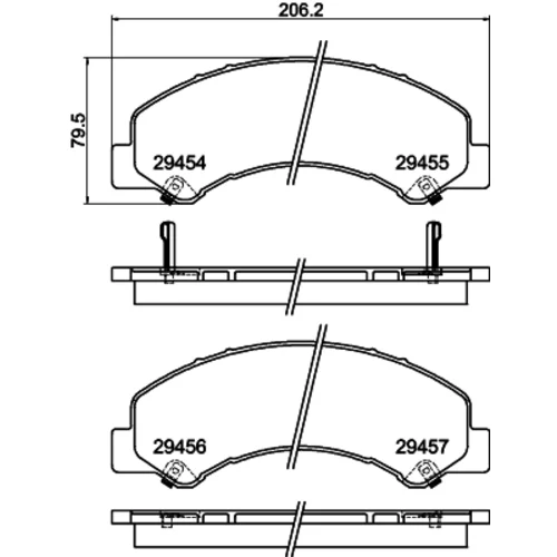 Sada brzdových platničiek kotúčovej brzdy 8DB 355 025-801 /HELLA/ - obr. 3