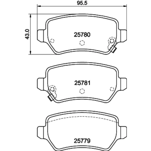 Sada brzdových platničiek kotúčovej brzdy 8DB 355 040-611 /HELLA/ - obr. 3