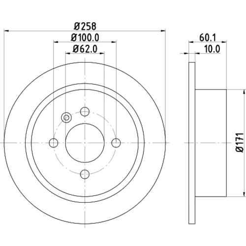 Brzdový kotúč 8DD 355 100-351 /HELLA/ - obr. 3