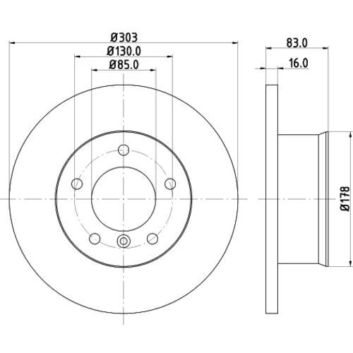 Brzdový kotúč 8DD 355 100-391 /HELLA/ - obr. 3