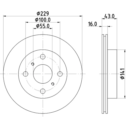 Brzdový kotúč 8DD 355 106-631 /HELLA/ - obr. 3