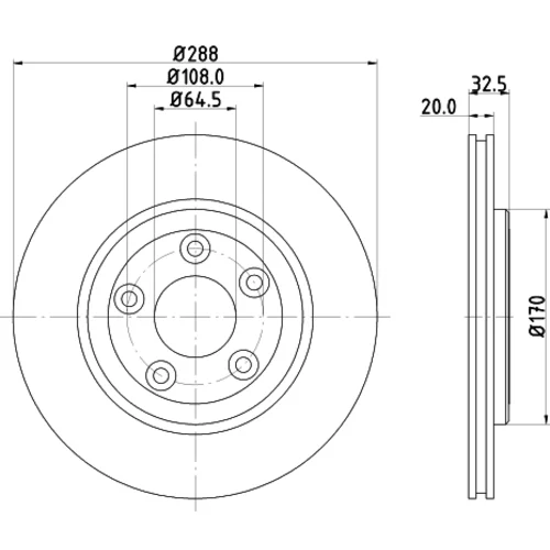 Brzdový kotúč 8DD 355 106-831 /HELLA/ - obr. 3
