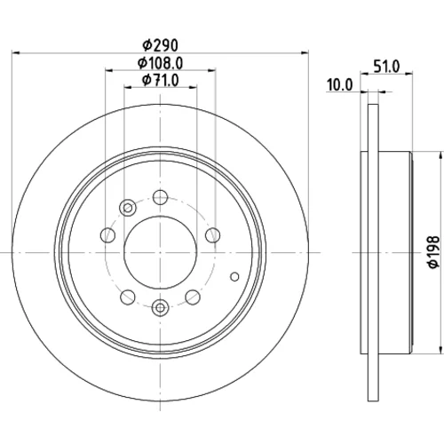 Brzdový kotúč 8DD 355 108-431 /HELLA/ - obr. 3