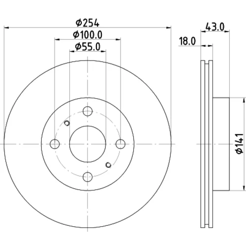 Brzdový kotúč 8DD 355 108-721 /HELLA/ - obr. 3