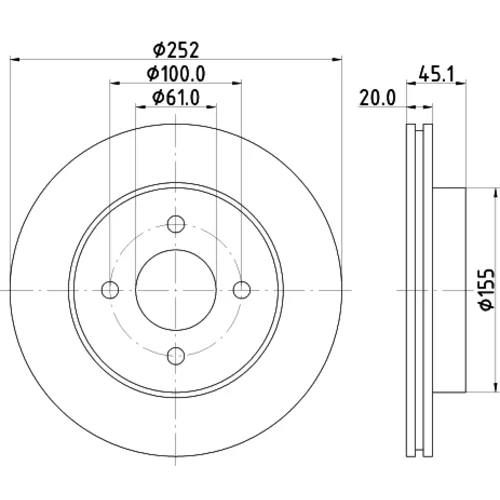 Brzdový kotúč 8DD 355 112-961 /HELLA/ - obr. 3
