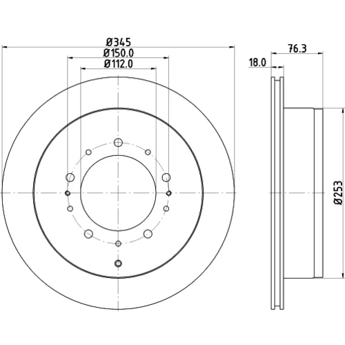 Brzdový kotúč 8DD 355 116-331 /HELLA/ - obr. 3
