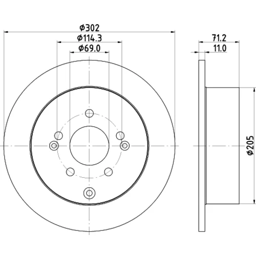 Brzdový kotúč 8DD 355 119-051 /HELLA/ - obr. 3