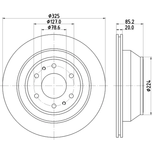 Brzdový kotúč 8DD 355 122-311 /HELLA/