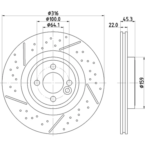 Brzdový kotúč 8DD 355 123-471 /HELLA/ - obr. 3