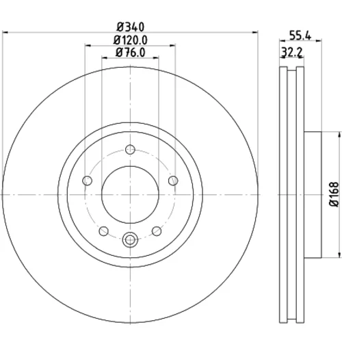 Brzdový kotúč 8DD 355 129-251 /HELLA/ - obr. 3