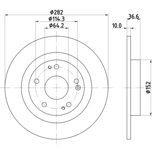 Brzdový kotúč 8DD 355 131-901 /HELLA/ - obr. 3