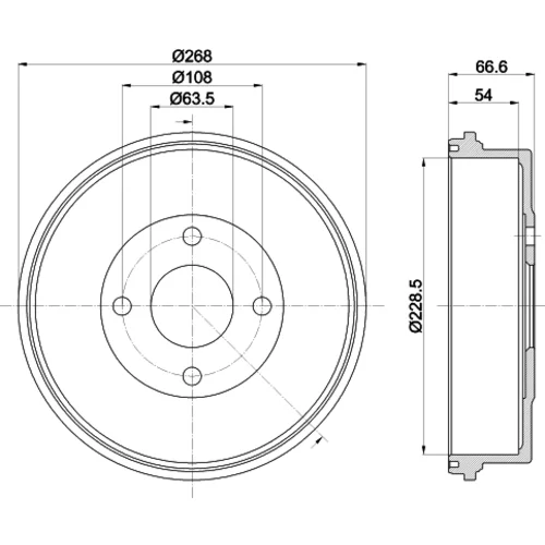 Brzdový bubon 8DT 355 300-181 /HELLA/ - obr. 3
