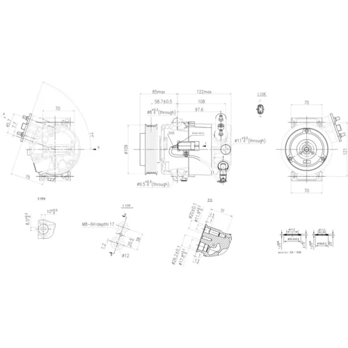 Kompresor klimatizácie 8FK 366 200-471 /HELLA/ - obr. 5