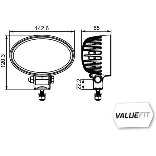 Pracovný svetlomet 1GA 357 001-011 /HELLA/ - obr. 2