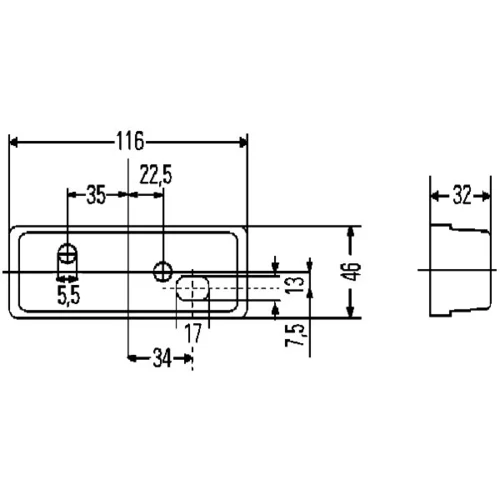Bočné obrysové svetlo 2PS 003 748-121 /HELLA/ - obr. 1