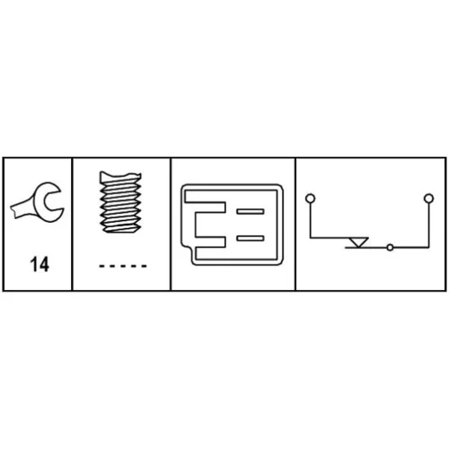 Spínač brzdových svetiel 6DD 008 622-571 /HELLA/ - obr. 1