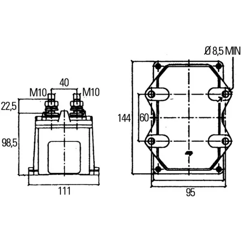 Hlavný vypínač batérie 6EK 008 776-051 /HELLA/ - obr. 1