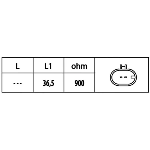 Snímač impulzov kľukového hriadeľa 6PU 009 146-561 /HELLA/ - obr. 1
