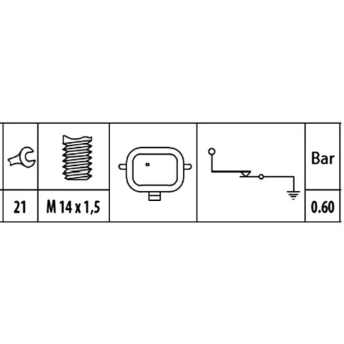 Olejový tlakový spínač 6ZL 003 259-401 /HELLA/ - obr. 1