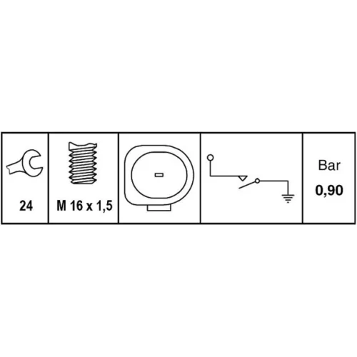 Olejový tlakový spínač 6ZL 003 259-721 /HELLA/ - obr. 1