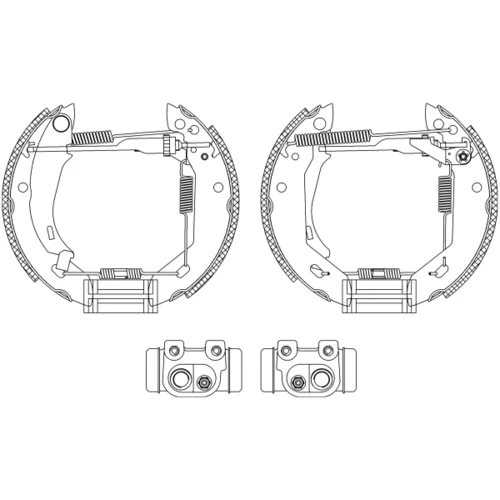 Sada brzdových čeľustí 8DB 355 003-961 /HELLA/ - obr. 1
