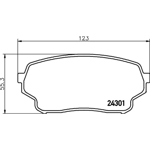 Sada brzdových platničiek kotúčovej brzdy 8DB 355 006-941 /HELLA/ - obr. 3