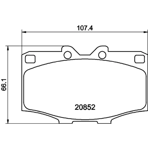 Sada brzdových platničiek kotúčovej brzdy 8DB 355 007-301 /HELLA/ - obr. 3