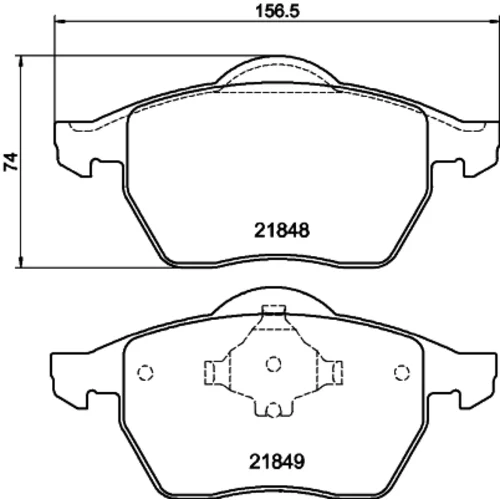 Sada brzdových platničiek kotúčovej brzdy 8DB 355 008-001 /HELLA/ - obr. 3