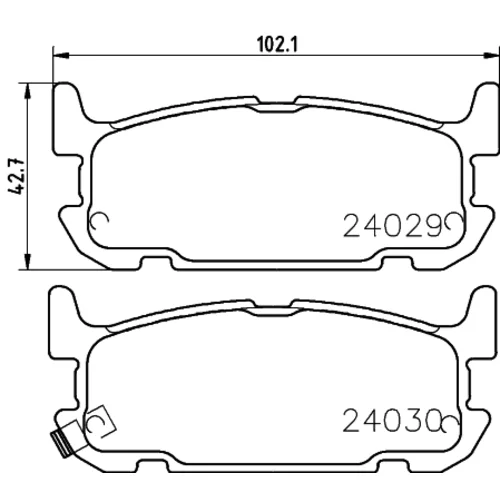 Sada brzdových platničiek kotúčovej brzdy 8DB 355 010-931 /HELLA/ - obr. 3