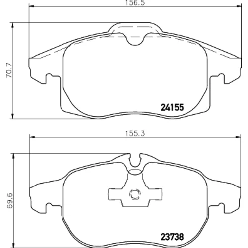 Sada brzdových platničiek kotúčovej brzdy 8DB 355 012-681 /HELLA/ - obr. 3