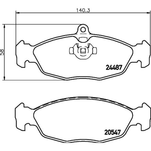 Sada brzdových platničiek kotúčovej brzdy 8DB 355 013-031 /HELLA/ - obr. 3