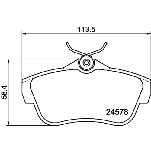 Sada brzdových platničiek kotúčovej brzdy 8DB 355 013-421 /HELLA/ - obr. 3