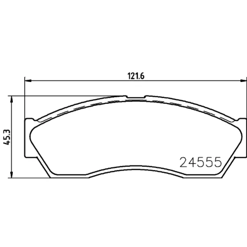 Sada brzdových platničiek kotúčovej brzdy 8DB 355 013-431 /HELLA/ - obr. 3