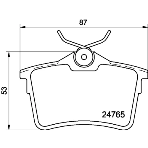 Sada brzdových platničiek kotúčovej brzdy 8DB 355 014-081 /HELLA/ - obr. 3