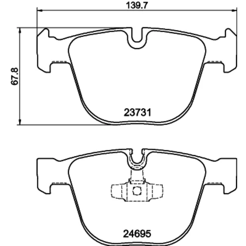 Sada brzdových platničiek kotúčovej brzdy 8DB 355 014-141 /HELLA/ - obr. 3