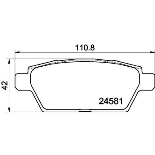 Sada brzdových platničiek kotúčovej brzdy 8DB 355 015-091 /HELLA/ - obr. 3