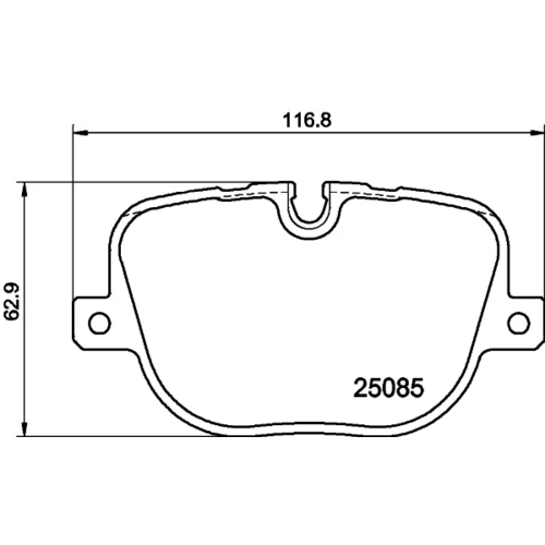 Sada brzdových platničiek kotúčovej brzdy 8DB 355 015-451 /HELLA/ - obr. 3