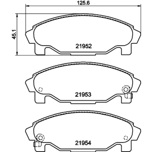 Sada brzdových platničiek kotúčovej brzdy 8DB 355 016-991 /HELLA/ - obr. 3