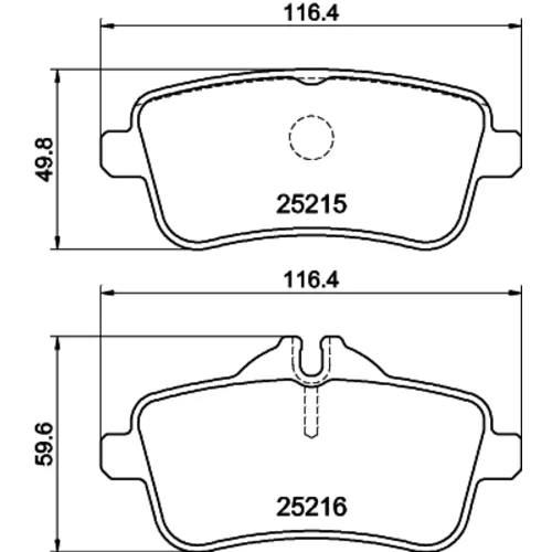 Sada brzdových platničiek kotúčovej brzdy 8DB 355 019-841 /HELLA/ - obr. 3