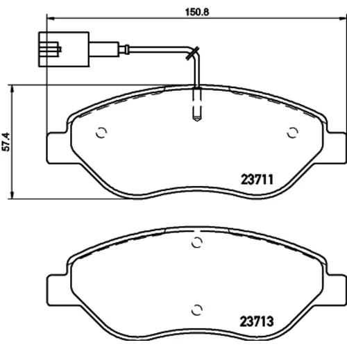 Sada brzdových platničiek kotúčovej brzdy 8DB 355 020-561 /HELLA/ - obr. 3