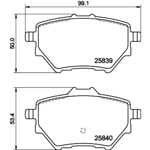 Sada brzdových platničiek kotúčovej brzdy 8DB 355 020-991 /HELLA/ - obr. 3