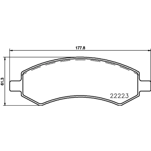 Sada brzdových platničiek kotúčovej brzdy 8DB 355 023-331 /HELLA/ - obr. 3