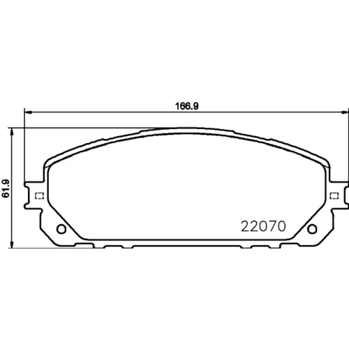 Sada brzdových platničiek kotúčovej brzdy 8DB 355 023-391 /HELLA/ - obr. 3