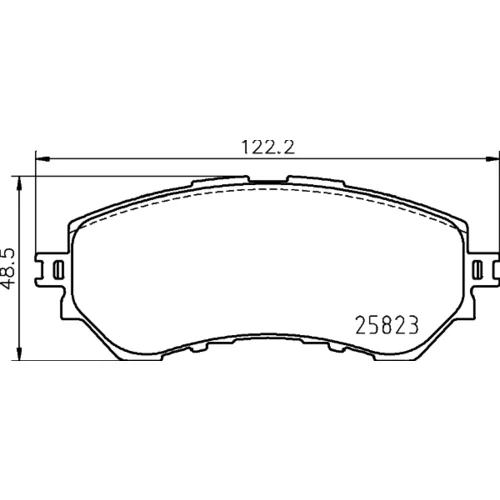 Sada brzdových platničiek kotúčovej brzdy 8DB 355 025-711 /HELLA/ - obr. 3
