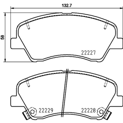 Sada brzdových platničiek kotúčovej brzdy 8DB 355 036-501 /HELLA/ - obr. 3