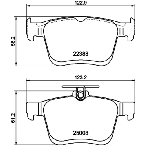 Sada brzdových platničiek kotúčovej brzdy 8DB 355 042-651 /HELLA/