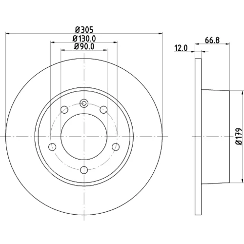 Brzdový kotúč 8DD 355 108-291 /HELLA/ - obr. 3